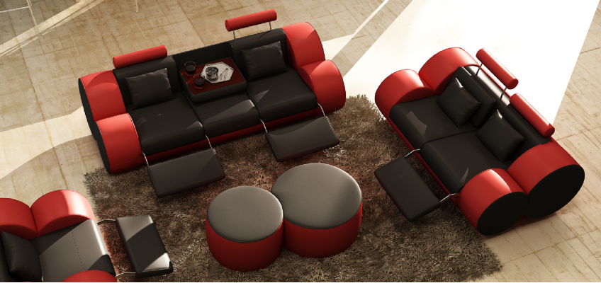 Sofagarnitur Design Canapé 3+2 Set Polster Lieder Sofa Wunnzëmmer Garnituren