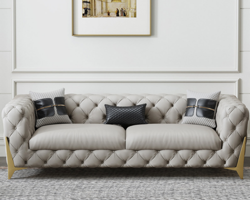 Couch Samt Lieder Wunnzëmmer Sofa Couchen Chesterfield 3-Sëtzer Dräisëtzer