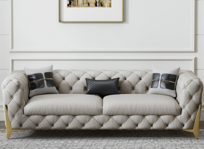 Couch Samt Lieder Wunnzëmmer Sofa Couchen Chesterfield 3-Sëtzer Dräisëtzer