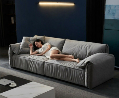 Design Sofa 4-Sëtz Sofas Textil Design Sofa Miwwelen Sofa 4 Sëtzer Canapé Polster.