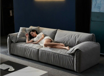 Design Sofa 4-Sëtz Sofas Textil Design Sofa Miwwelen Sofa 4 Sëtzer Canapé Polster.