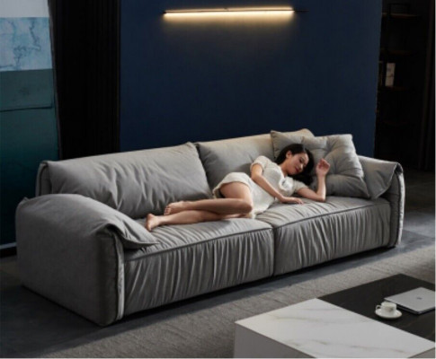 Design Sofa 4-Sëtz Sofas Textil Design Sofa Miwwelen Sofa 4 Sëtzer Canapé Polster.