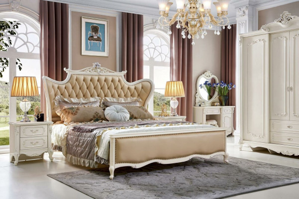 Klasseschen Schminktisch mat Spigel Barock Rokoko Luxus Konsole Kommode Hocker