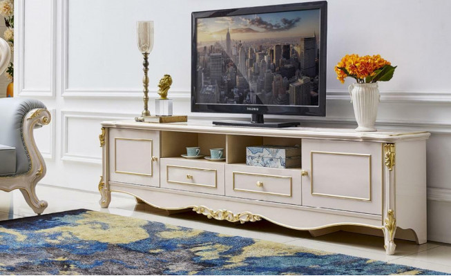 Sideboard TV Lowboard rtv Dësch Wunnzëmmer Holz Schaf Klassesch Barock