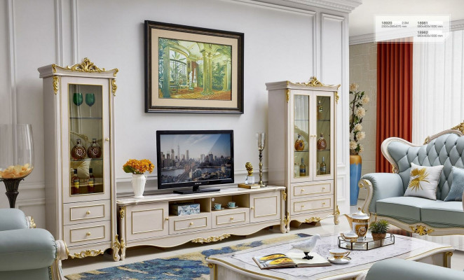 Sideboard TV Lowboard rtv Dësch Wunnzëmmer Holz Schaf Klassesch Barock