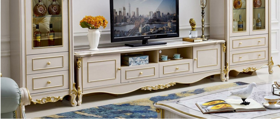Sideboard TV Lowboard rtv Dësch Wunnzëmmer Holz Schaf Klassesch Barock
