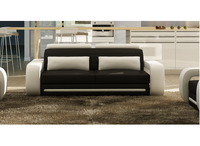 Ledercouch Couchen Sofas Couchen 3 Sëtzer Design Modern Sofa 3-Sëtzer Davos