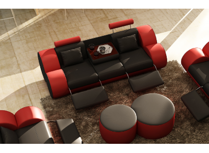 3-Seetzer multifunktionellt Sofa Designer Lieder Couch Polster Garnitur Sofas Couchen