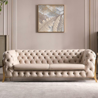 Kënschtläder 3 Sëtzbänk Sofa Wunnlandschaft Relax Sëtz Design Canapé Lounge Sofas