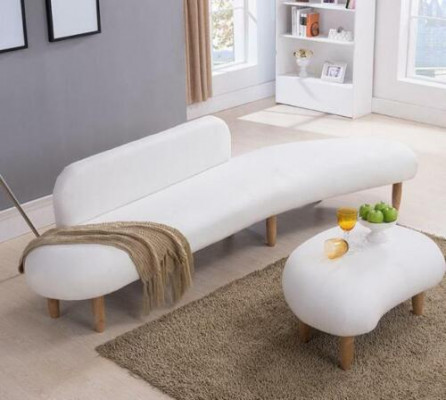 Canapé 4 Sëtz Couchtische Sëtz Miwwelen Wunnlandschaft Polster Textil Modern Stoff