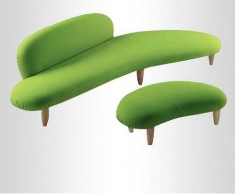 Canapé 4 Sëtz Couchtische Sëtz Miwwelen Wunnlandschaft Polster Textil Modern Stoff