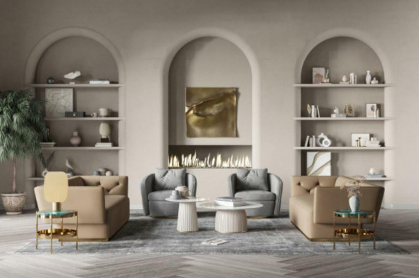 Wohnlandschaft Relax Sëtz Design Canapé Lounge Still Textil Canapé 3 Sëtzer