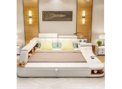 Multifunktiounsbett Luxus Design Liederbetter Hotel Duebel Ablag Regal