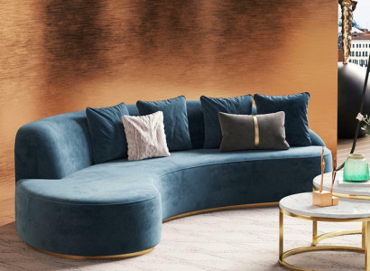 Samt Canapé 4 Plazen Këssen Textil Modern Relax Sëtz Luxus Miwwelen Eckcanapé Ronn Nei