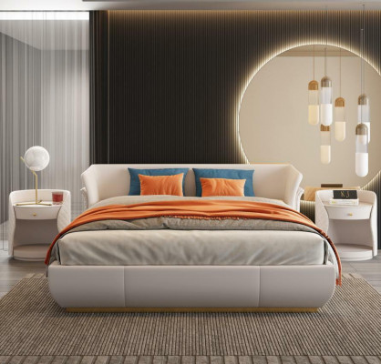 Designer Bett Duebel Better Modern Hotel Lieder Duebelbett 180x200cm