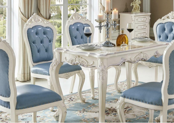 Barock Iessdësch Dësch Iesszëmmer Wunnzëmmer Grupp Garnitur Holz Design