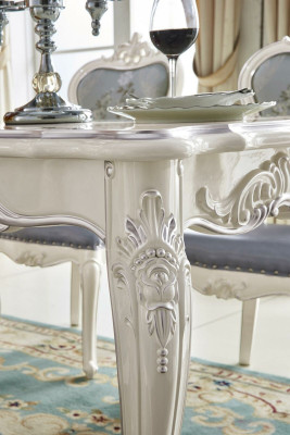 Barock Iesszëmmer Grupp Ausrëschtung Iessdësch Holz Design Wunnzëmmer Dëscher