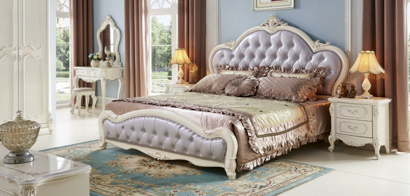 Make-up Dësch Spigel Hocker Luxus Kommode Konsole Schlofzëmmer Barock