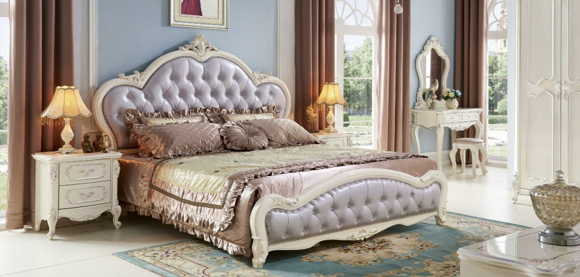 Make-up Dësch Spigel Hocker Luxus Kommode Konsole Schlofzëmmer Barock