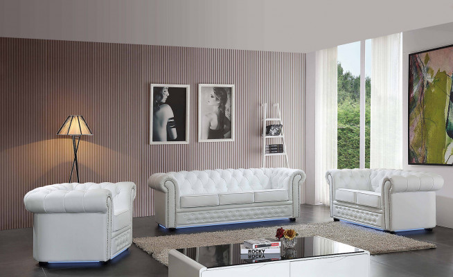 Chesterfield Sofa Canapé Polster Sëtz Komplett Set Garnitur Lieder Sofas Nei