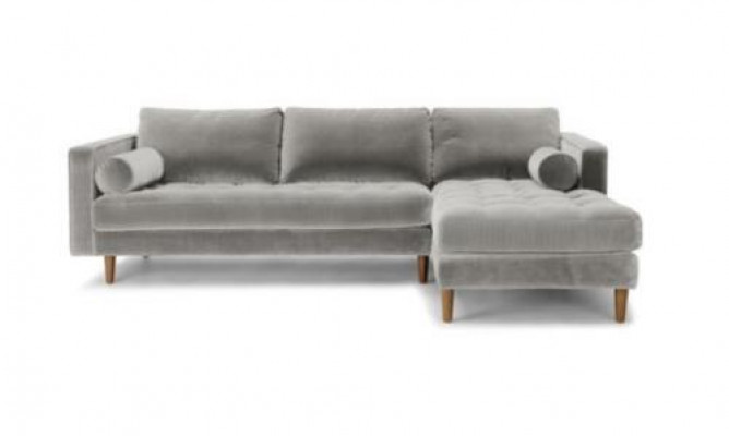 Eckcouch an L-Form, Wunnlandschaft, Eckpolstersofa, Sëtzdesign, Couch, Sofas, Stoff, Nei