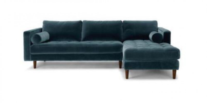 Eckcouch an L-Form, Wunnlandschaft, Eckpolstersofa, Sëtzdesign, Couch, Sofas, Stoff, Nei