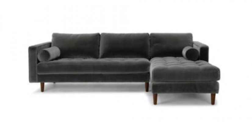 Eckcouch an L-Form, Wunnlandschaft, Eckpolstersofa, Sëtzdesign, Couch, Sofas, Stoff, Nei