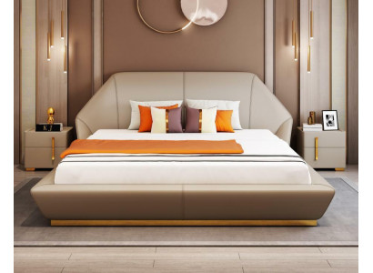 Designer italienesch Miwwelen Bett Duebel Schlofzëmmer 180x200cm Lieder