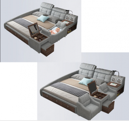 Liederbett Better Këssen Duebel Multifunktioun 180x200 Lieder Bettgestell Design