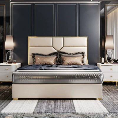 Bett Këssen Design Luxus Hotel Better Duebelbett 180x200cm Schlofzëmmer