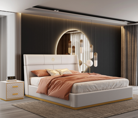 Modernen Design Bett xxl Better Duebel Hotel Textil 150 180x200cm