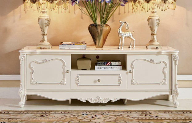 Wunnzëmmer Schaf Sideboard RTV Kommod TV Lowboard Miwwel Schief