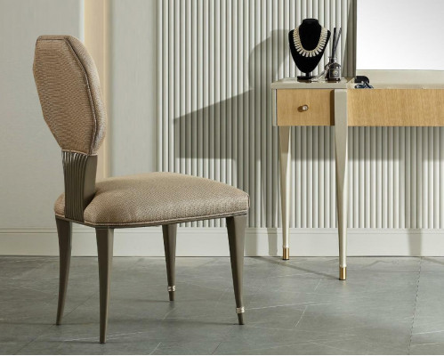 Luxus Design Gepolsterte Stull Sitz Lehn Iesszëmmer Holz Still Liederstull Fauteuil Nei