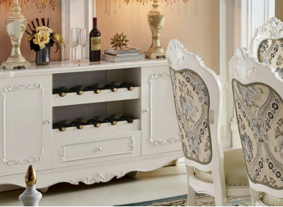 Barock Barstéck Schaf Vitrine Wäin Regal Theke Tresen Bar Hausbar Antik Stil