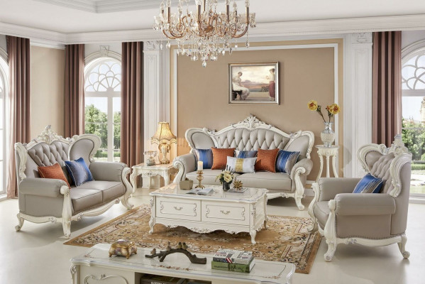Klassesche Canapé Dësch Wunnzëmmer Barock Rokoko Dëscher Holz