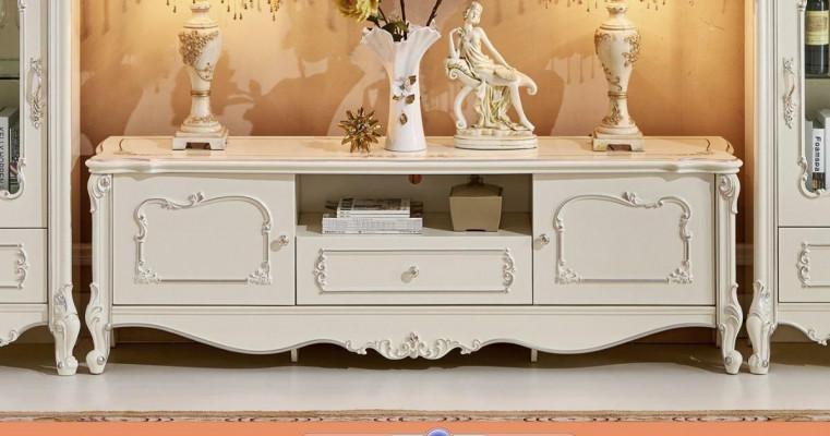 Sideboard RTV Kommode Schaf Lowboard TV Miwwelen Schief Wunnzëmmer-Schaf Holz