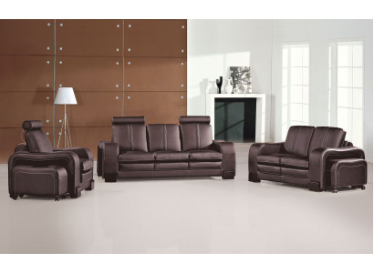 Soffagarnitur Canapé 3+2+1 Set Polster Lieder Sofa Wunnzëmmer Sëtz Garnituren