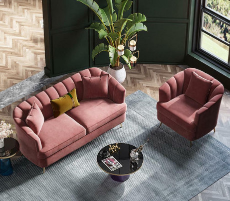 Samt Wunnlandschaft Relax Sëtz Design Canapé Lounge Sofas Stoff Canapé 3 Sëtzer