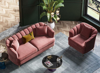 Samt Wunnlandschaft Relax Sëtz Design Canapé Lounge Sofas Stoff Canapé 3 Sëtzer
