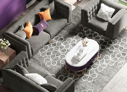 Stoff Wunnlandschaft Relax Sëtz Design Couch Lounge Sofae Samt Sofa 3 Sëtzer
