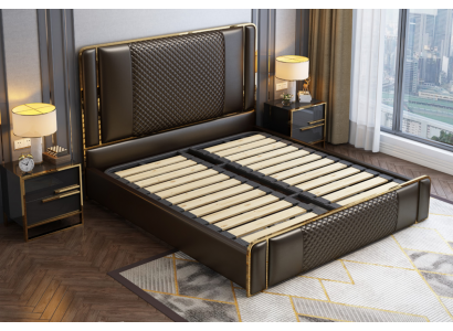 Bett Schlofkummer Design Miwwelen Modern Luxus Better Polster Gestell Nei