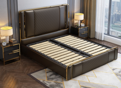 Bett Schlofkummer Design Miwwelen Modern Luxus Better Polster Gestell Nei