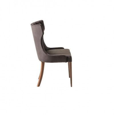 Braune Chesterfield Designer Stull Luxus Lehnstull Polster Holz Stillen
