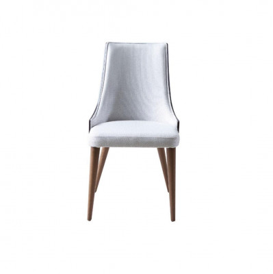 Stull Fauteuil Modernen Design Miwwelen Luxus Iesszëmmer Still Kichen Holz Stoff