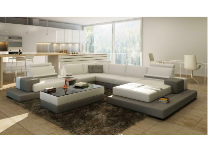 Schéint XXL Lieder Wunnlandschaft U Form Ecksofa Sofa Couch