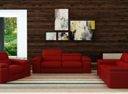 Sofasett Couch Gepolstert Lieder Sofa Wunnzëmmer Sëtz 3+2+1 Set Garnituren