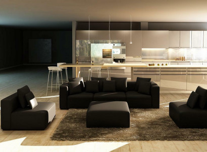 Couch Sofa Wunnlandschaft Ecksofa Multifunktionell Opstellméiglechkeet Polster Eck