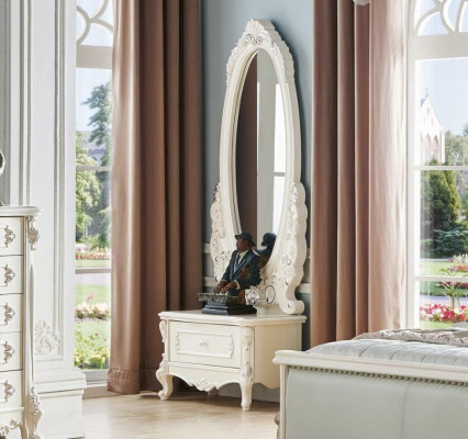 Design Schlofzëmmer 5 tlg. Komplett Set Bett Schlofzëmmer Nuetsdësch
