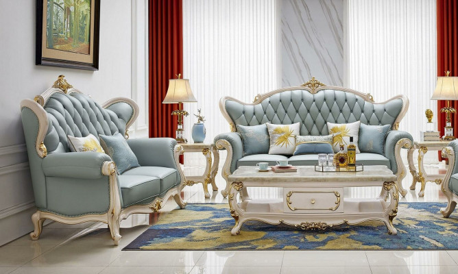 Sofa 3 Sëtz Sofas Luxus Couch Plooschter Lieder Dräisëtzer XXL nei Massivholz
