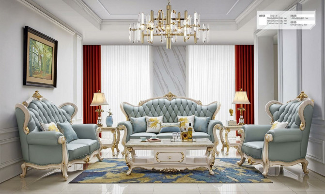 Sofa 3 Sëtz Sofas Luxus Couch Plooschter Lieder Dräisëtzer XXL nei Massivholz